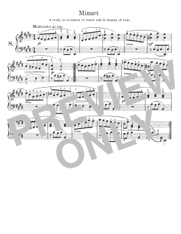 page one of Minuet, BWV 817 (Piano Solo)