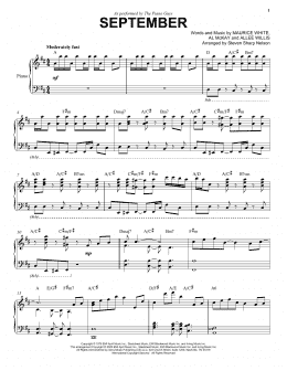 page one of September (Piano Solo)