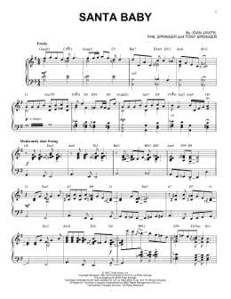 page one of Santa Baby [Jazz version] (arr. Brent Edstrom) (Piano Solo)