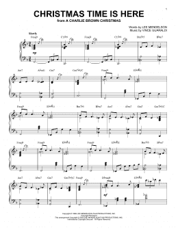 page one of Christmas Time Is Here [Jazz version] (arr. Brent Edstrom) (Piano Solo)