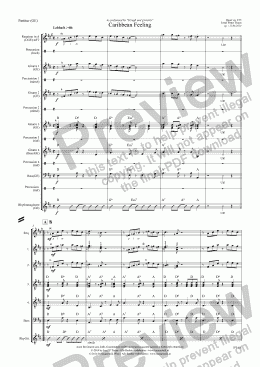 page one of Caribbean Feeling (GE/Score & Parts) mit Percussionteil