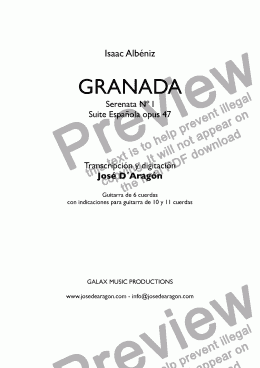 page one of GRANADA (SERENATA)