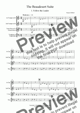 page one of Beaudesert Suite (Brass Quartet Version)