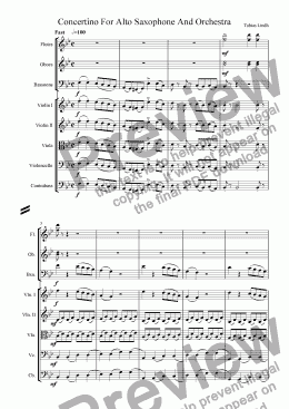 page one of Alto Saxophone Concertino
