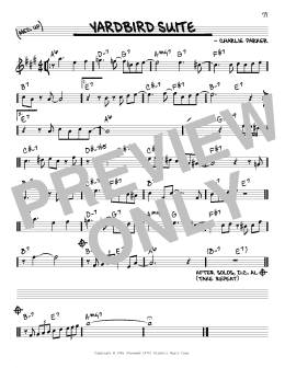 page one of Yardbird Suite (Real Book – Melody & Chords – Eb Instruments)