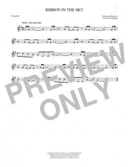 page one of Ribbon In The Sky (Trumpet Solo)
