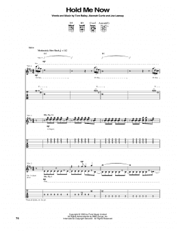 page one of Hold Me Now (Guitar Tab)