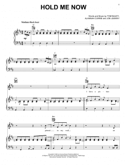 page one of Hold Me Now (Piano, Vocal & Guitar Chords (Right-Hand Melody))