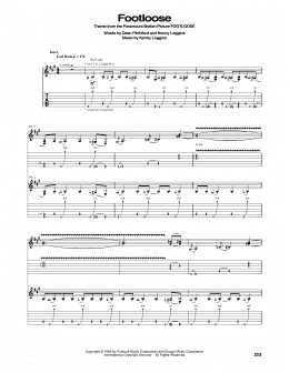 page one of Footloose (Guitar Tab)