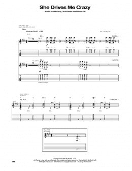 page one of She Drives Me Crazy (Guitar Tab)