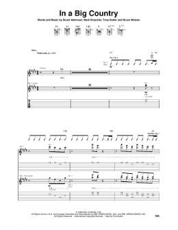 page one of In A Big Country (Guitar Tab)
