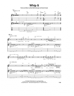 page one of Whip It (Guitar Tab)