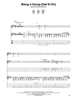 page one of Bang A Gong (Get It On) (Guitar Tab)