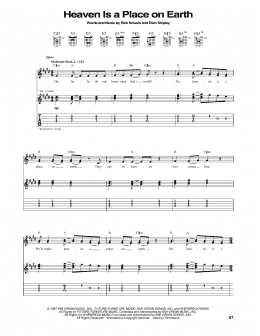 page one of Heaven Is A Place On Earth (Guitar Tab)