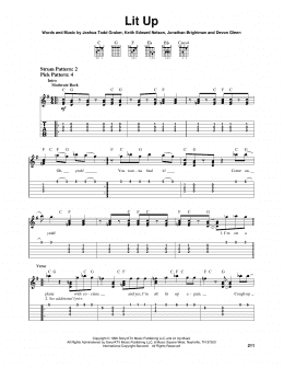 page one of Lit Up (Easy Guitar Tab)