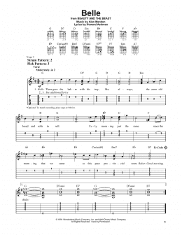 page one of Belle (from Beauty And The Beast) (Easy Guitar Tab)