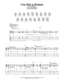 page one of I've Got A Dream (from Tangled) (Easy Guitar Tab)