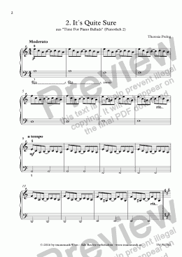 page one of Time For Piano Ballads: 02. It´s Quite Sure (KS)
