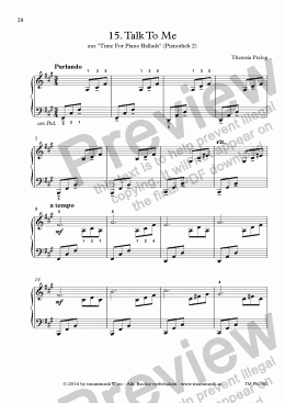 page one of Time For Piano Ballads: 15. Talk To Me (KS)