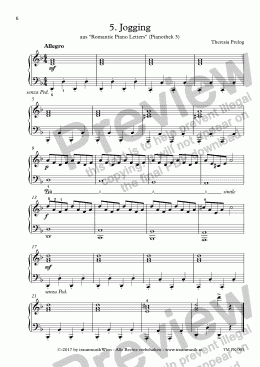 page one of  Romantic Piano Letters: 05. Jogging (KS)