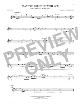 page one of May The Force Be With You (from Star Wars: A New Hope) (Alto Sax Solo)