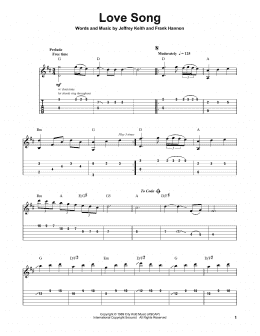 page one of Love Song (Guitar Tab (Single Guitar))