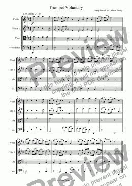 page one of Trumpet Voluntary