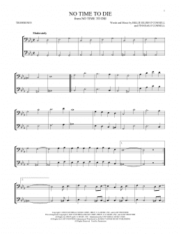 page one of No Time To Die (Trombone Duet)