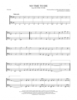 page one of No Time To Die (Cello Duet)
