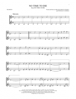 page one of No Time To Die (Trumpet Duet)