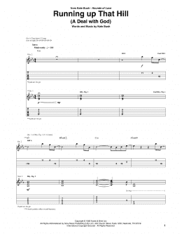 page one of Running Up That Hill (Guitar Tab)