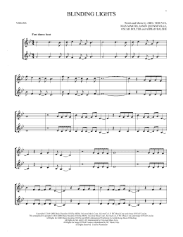page one of Blinding Lights (Violin Duet)