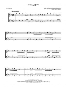 page one of Dynamite (Alto Sax Duet)