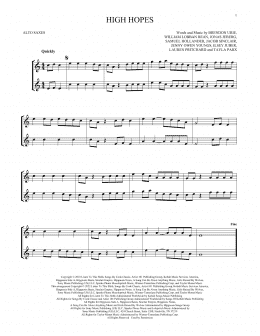 page one of High Hopes (Alto Sax Duet)