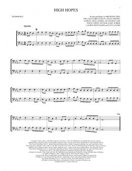 page one of High Hopes (Trombone Duet)