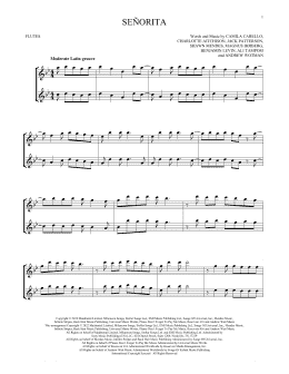 page one of Señorita (Flute Duet)