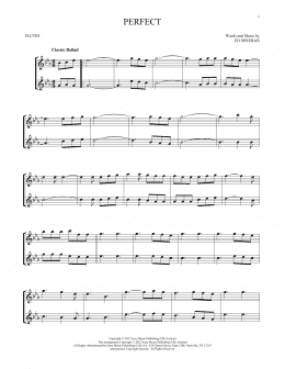 page one of Perfect (Flute Duet)