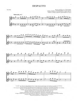 page one of Despacito (Flute Duet)