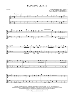 page one of Blinding Lights (Flute Duet)