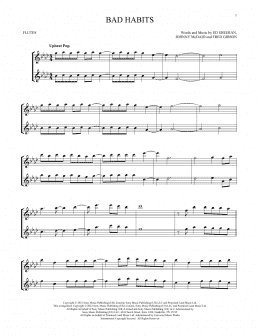 page one of Bad Habits (Flute Duet)