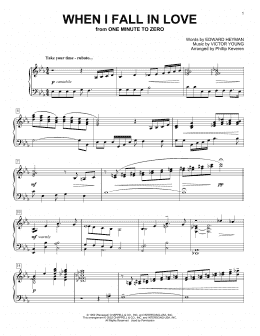 page one of When I Fall In Love (arr. Phillip Keveren) (Piano Solo)