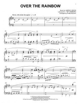 page one of Over The Rainbow (arr. Phillip Keveren) (Piano Solo)