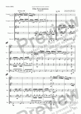 page one of Elite Syncopations (BBE/Sore & Parts)