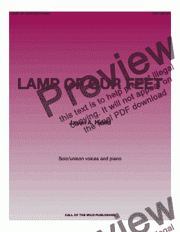 page one of "Lamp of Our Feet" for solo or unison voices