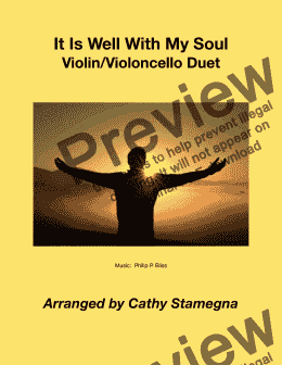 page one of It Is Well With My Soul (Violin/Violoncello Duet)