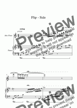 page one of Flip - Side - Alto Flute and Piano