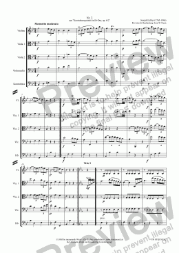 page one of Kontrabassquintett in Bb-Dur op. 6/2: 2. Menuetto moderato (STQI/Score & Parts))