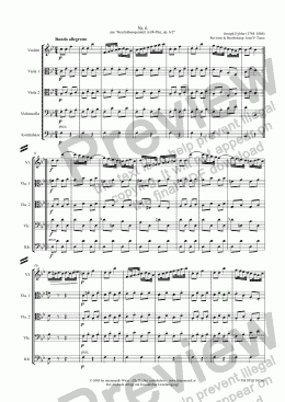 page one of Kontrabassquintett in Bb-Dur op. 6/2: 6. Rondo allegretto (STQI/Score & Parts)