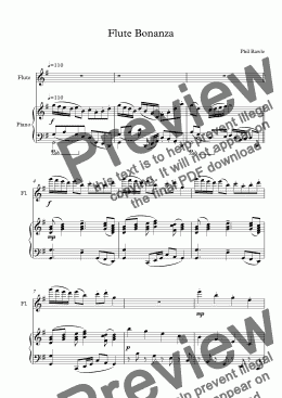 page one of Flute Bonanza - Flute and Piano