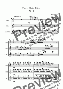 page one of Three Flute Trios  No 1